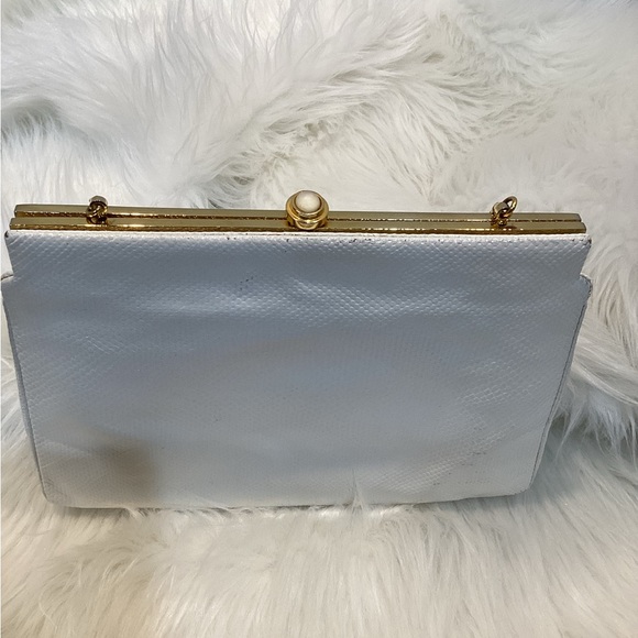 Vintage JUDITH LEIBER Ivory Clutch Shoulder Bag | Good vintage condition - Picture 16 of 16